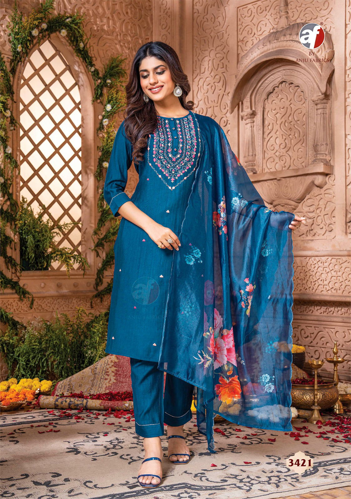 Real Touch Vol 3 By Anju Viscose Designer Kurti With Bottom Dupatta Wholesale Price In Surat